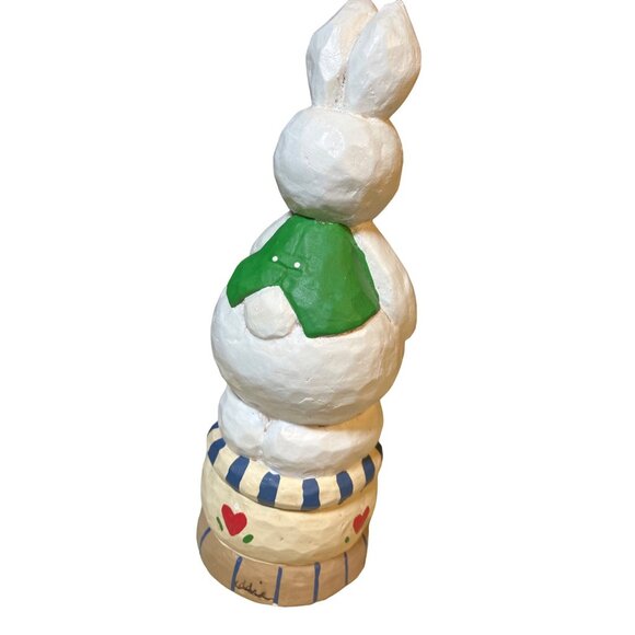 Eddie Walker Midwest Cannon Falls Easter Bunny  Rabbit Blue Neck Tie - Picture 5 of 12